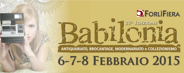 Babilonia 2015 logo mostra mercato antiquariato, brocante, vintage, collezionismo 6-7-8 febbraio
