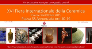 Fiera Internazionale della ceramica Firenze Piazza Santissima Annunziata 3 e 4 ottobre 2015