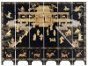 Asta di Arte Orientale, Cambi di Genova. Lotto 142810, paravento in legno laccato composto da sei pannelli raffiguranti scena di vita di corte, Cina, XX secolo